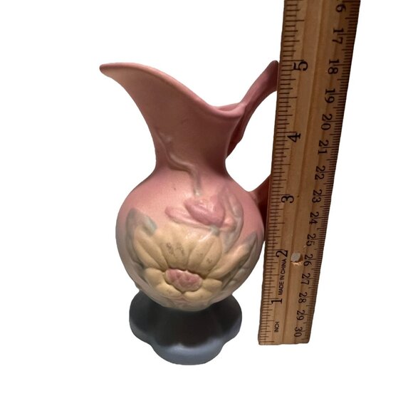 Hull Pottery Pink Magnolia 6" Vintage Vase Pitcher Creamer - Picture 5 of 6